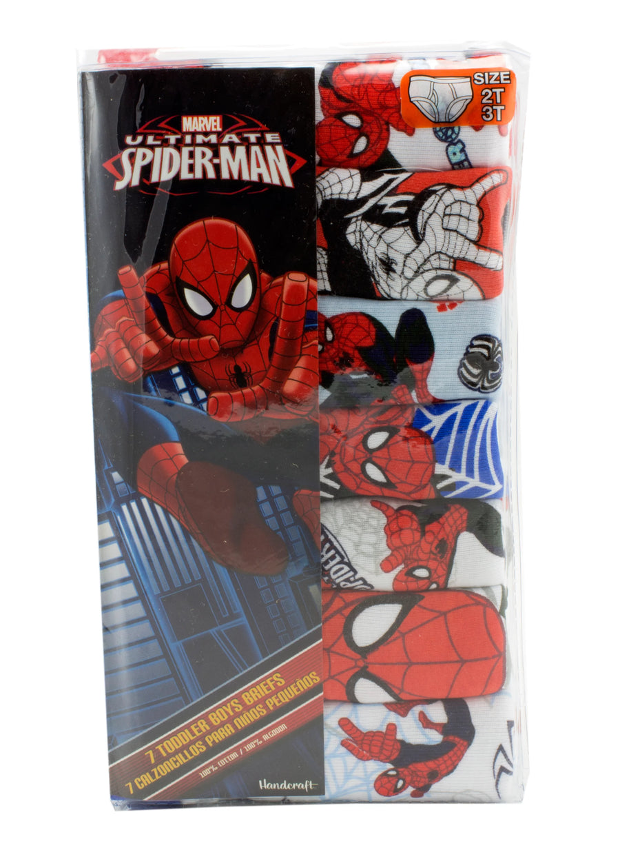 Handcraft Marvel's Ultimate Spider-Man Toddler Boys' Day of the Week Briefs - Size 2T-3T - 3alababak
