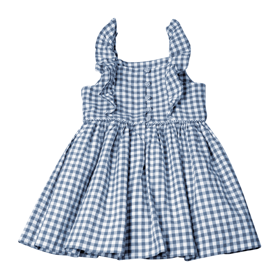 Ralph Lauren Kids Gingham Blue/White Dress - Size 2/2T - 3alababak