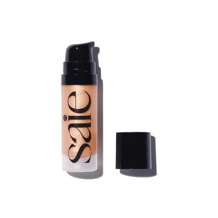 Saie Mini Glowy Super Gel Lightweight Illuminator - Luminizer + Makeup Primer for Glowing Skin - Enriched with Vitamin C + Hydrating Squalane Oil