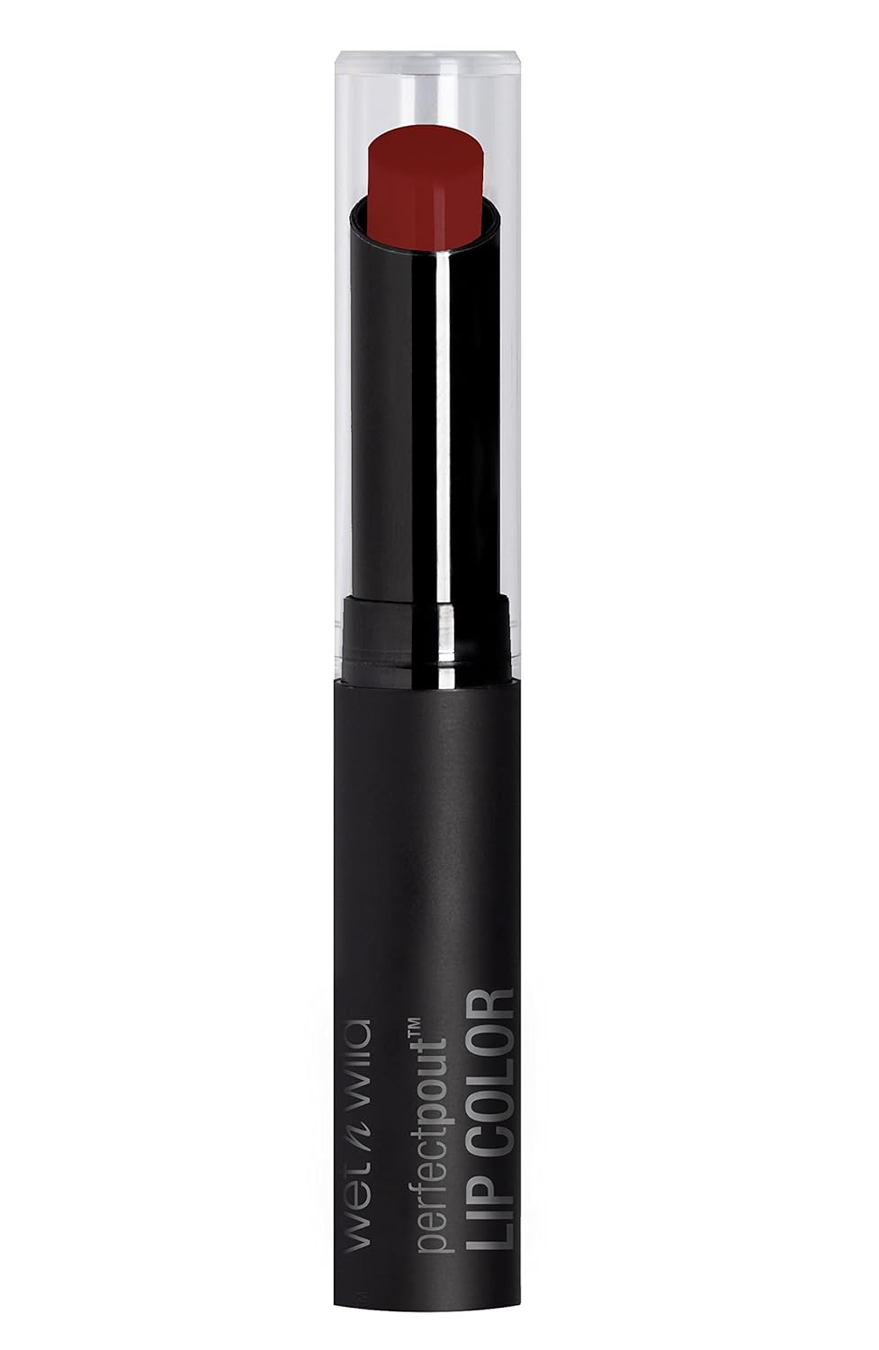 wet n wild Perfect Pout Lipstick, Dark Red 99% Chance Of Wine, Vegan | Gluten-Free | Cruelty-Free | Lip Color, Lip Color