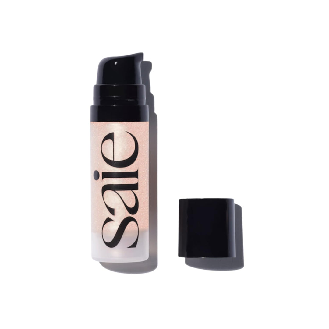 Saie Mini Glowy Super Gel Lightweight Illuminator - Luminizer + Makeup Primer for Glowing Skin - Enriched with Vitamin C + Hydrating Squalane Oil