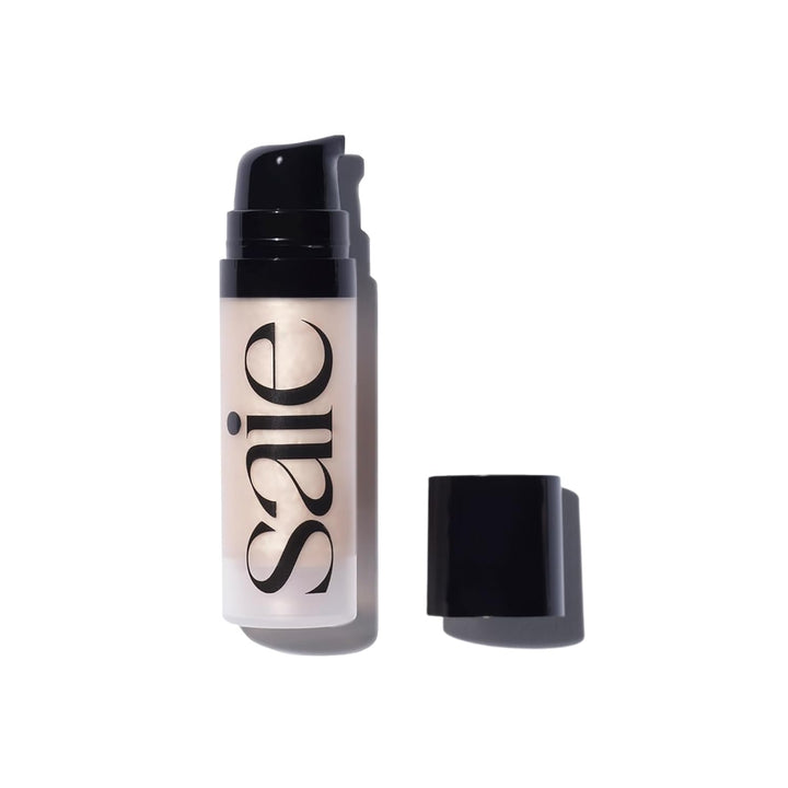 Saie Mini Glowy Super Gel Lightweight Illuminator - Luminizer + Makeup Primer for Glowing Skin - Enriched with Vitamin C + Hydrating Squalane Oil