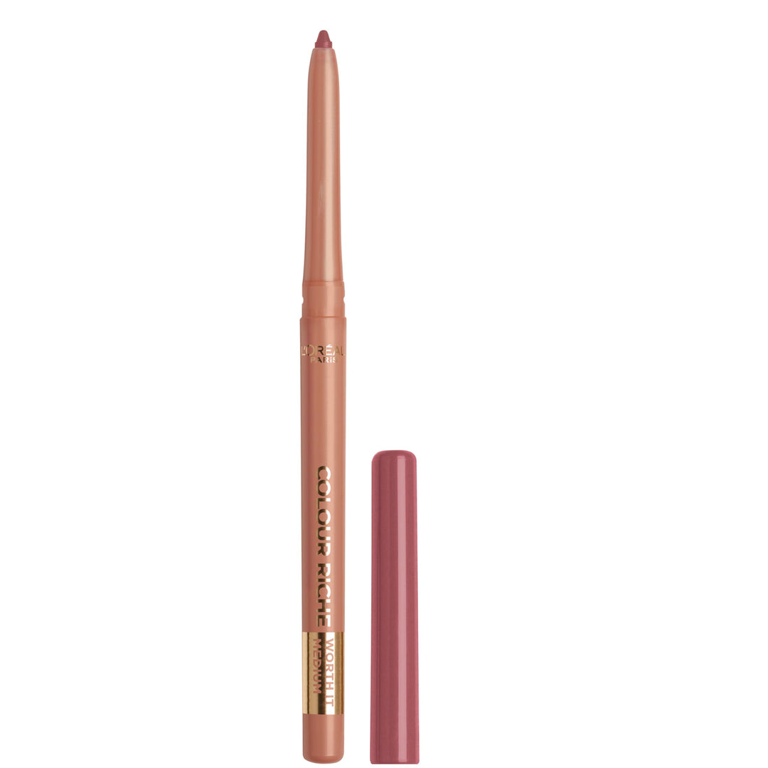 L'Oreal Paris Colour Riche Lip Liner Pencil, Creamy Lip Liner with Omega 3 and Vitamin E