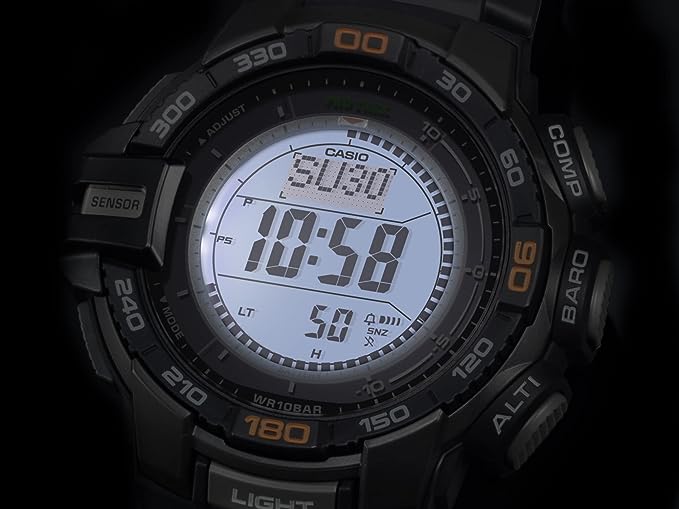 Casio Men's Pro Trek PRG-270-1 Tough Solar Triple Sensor Multifunction Digital Sport Watch - 3alababak