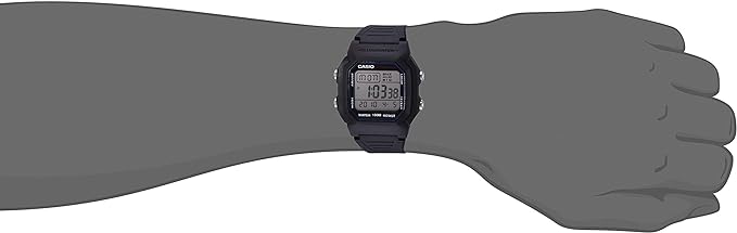 Casio Men's Classic W800H-1AV Sport Watch with Black Resin Band
