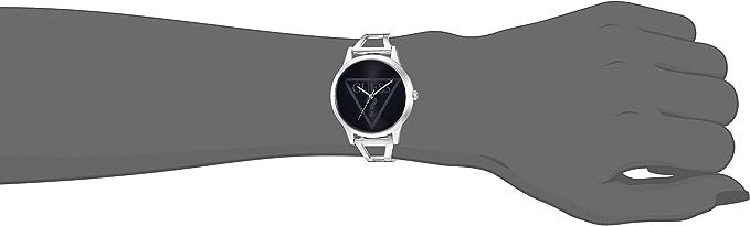 GUESS Silver-Tone Logo Watch with Self-Adjustable Bracelet - Color Silver-Tone Model U1145L2 - 3alababak