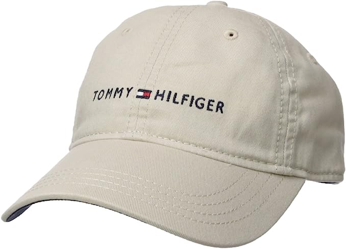 Tommy Hilfiger Men's Cotton Logo Adjustable Baseball Cap - Tommy Stone - 3alababak