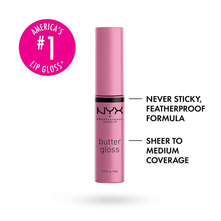 NYX PROFESSIONAL MAKEUP Butter Gloss, Non-Sticky Lip Gloss - 3alababak