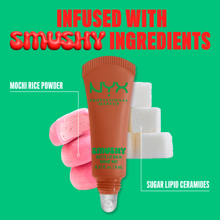 NYX PROFESSIONAL MAKEUP Smushy Matte Lip Balm, Tinted Lip Moisturizer with Soft, Matte Finish