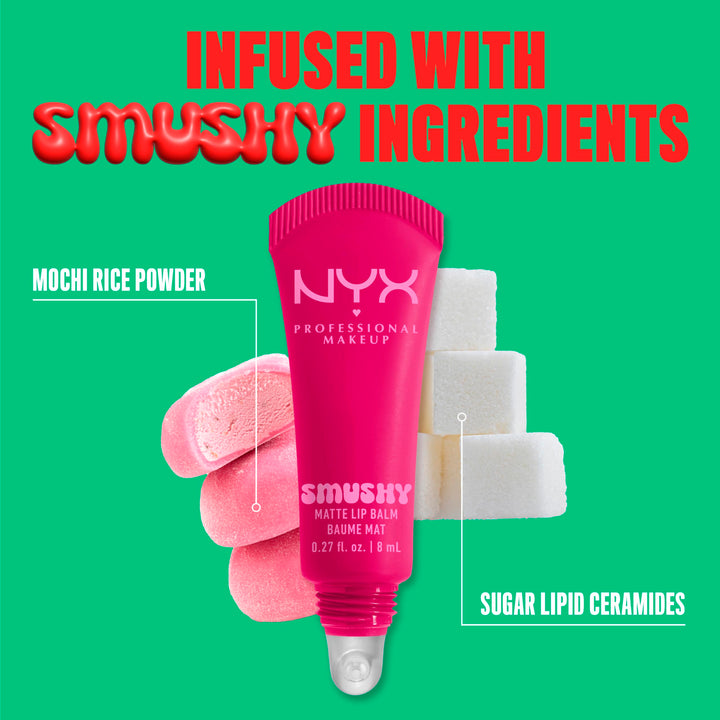 NYX PROFESSIONAL MAKEUP Smushy Matte Lip Balm, Tinted Lip Moisturizer with Soft, Matte Finish