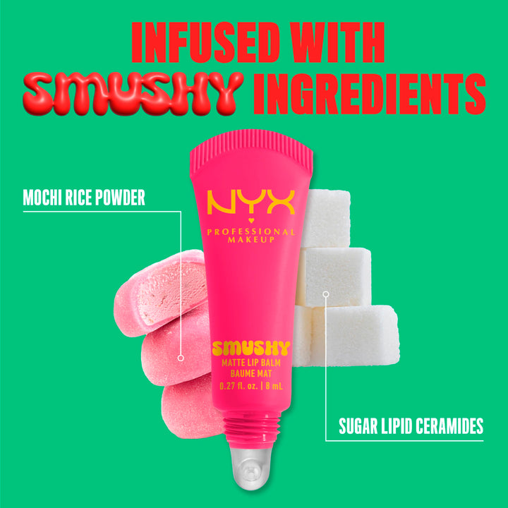 NYX PROFESSIONAL MAKEUP Smushy Matte Lip Balm, Tinted Lip Moisturizer with Soft, Matte Finish