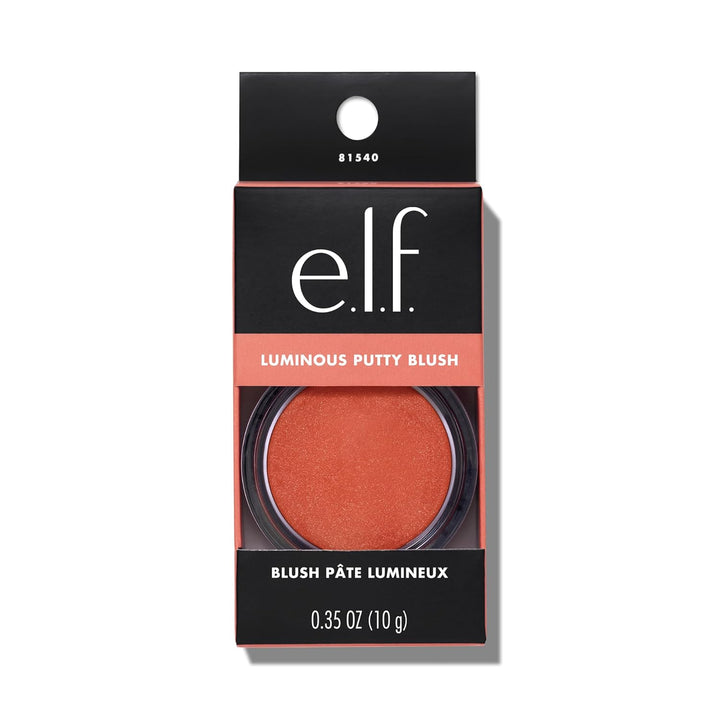 e.l.f. Luminous Putty Blush, Putty-to-Powder, Buildable Blush With A Subtle Shimmer Finish, Highly Pigmented & Creamy, Vegan & Cruelty-Free