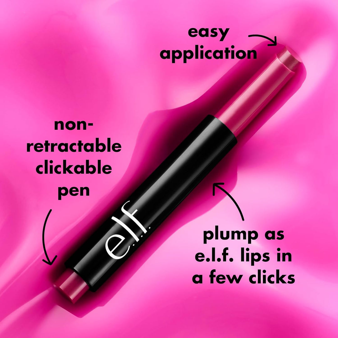 e.l.f. Pout Clout Lip Plumping Pen, Nourishing Lip Balm For Sheer Color & Shine, Plumps & Moisturizes, Vegan & Cruelty-Free