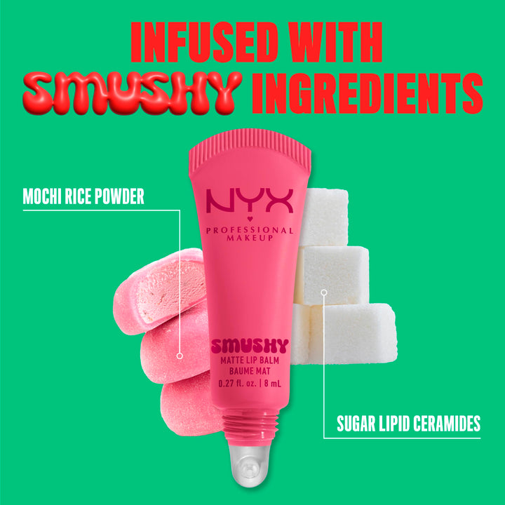 NYX PROFESSIONAL MAKEUP Smushy Matte Lip Balm, Tinted Lip Moisturizer with Soft, Matte Finish