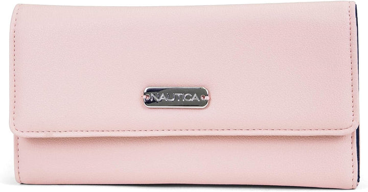 Nautica Money Manager RFID Women’s Wallet Clutch Organizer (Petal PInk)