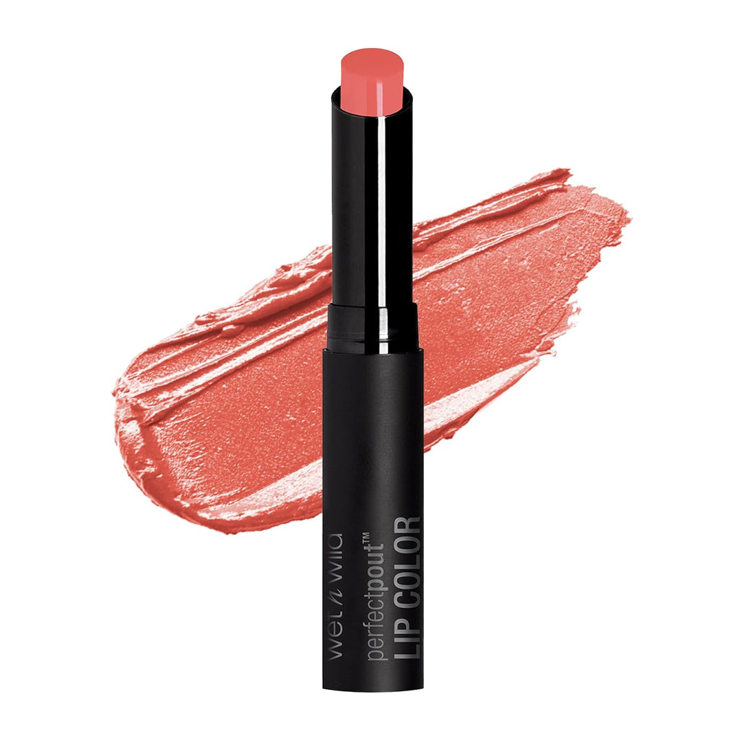 wet n wild Perfect Pout Lipstick, Dark Red 99% Chance Of Wine, Vegan | Gluten-Free | Cruelty-Free | Lip Color, Lip Color