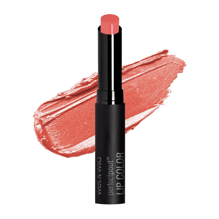 wet n wild Perfect Pout Lipstick, Dark Red 99% Chance Of Wine, Vegan | Gluten-Free | Cruelty-Free | Lip Color, Lip Color