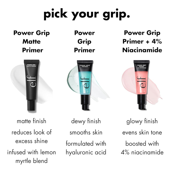 e.l.f. Power Grip Matte Primer Mini, Gel-Based & Hydrating Face Primer For Smoothing Skin & Gripping Makeup, Moisturizes & Primes, Travel Size
