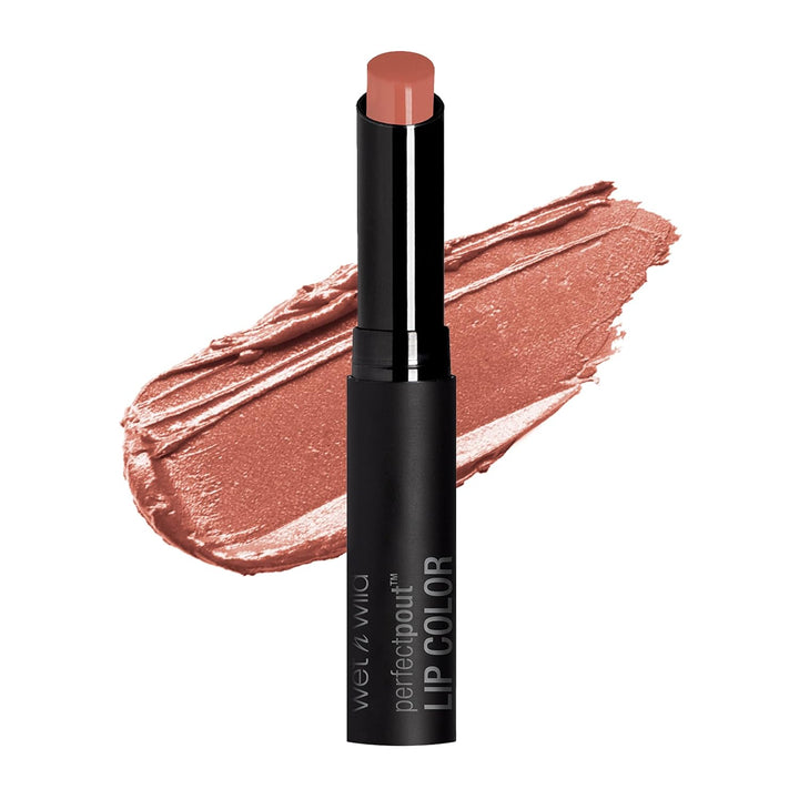 wet n wild Perfect Pout Lipstick, Dark Red 99% Chance Of Wine, Vegan | Gluten-Free | Cruelty-Free | Lip Color, Lip Color