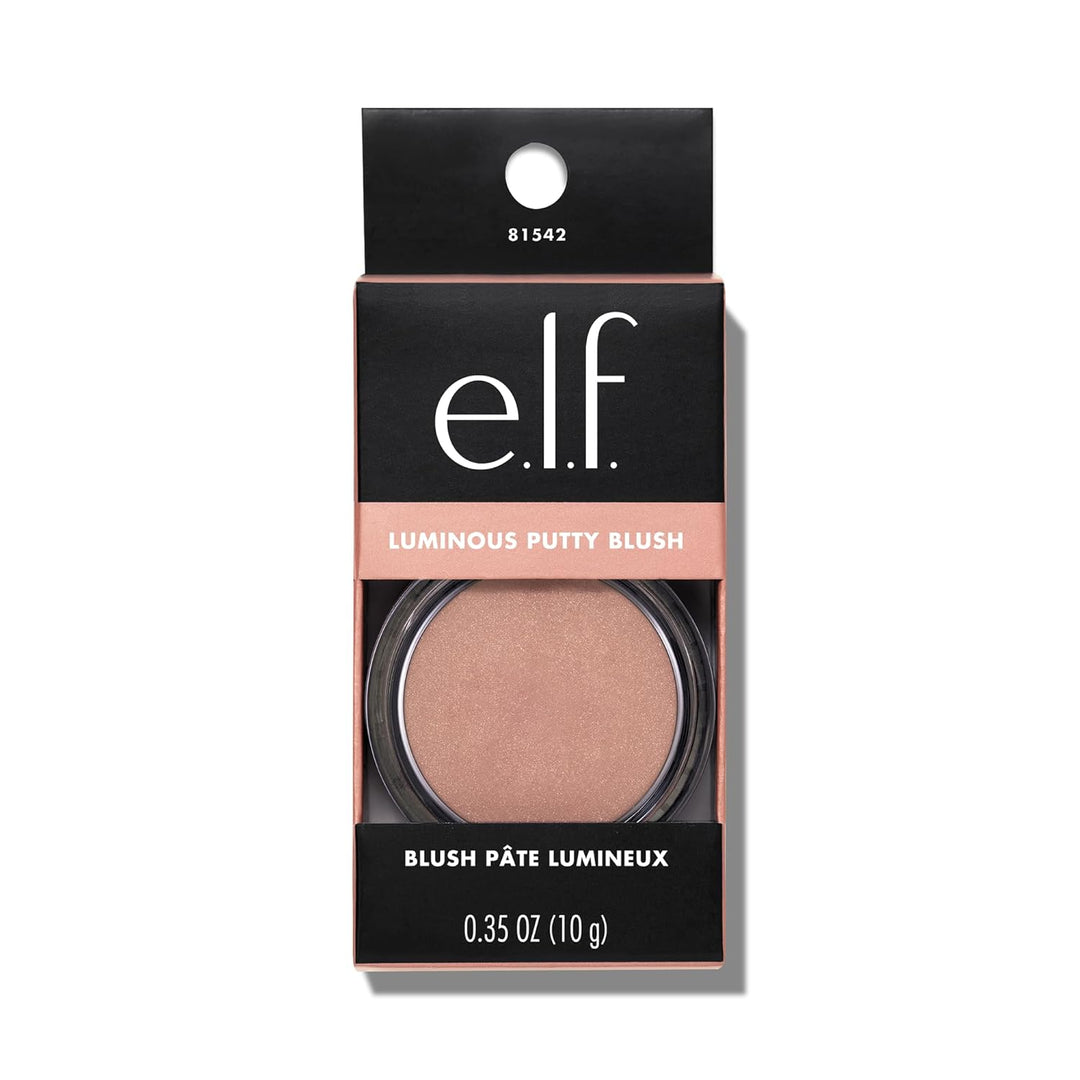 e.l.f. Luminous Putty Blush, Putty-to-Powder, Buildable Blush With A Subtle Shimmer Finish, Highly Pigmented & Creamy, Vegan & Cruelty-Free