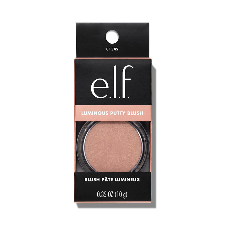 e.l.f. Luminous Putty Blush, Putty-to-Powder, Buildable Blush With A Subtle Shimmer Finish, Highly Pigmented & Creamy, Vegan & Cruelty-Free