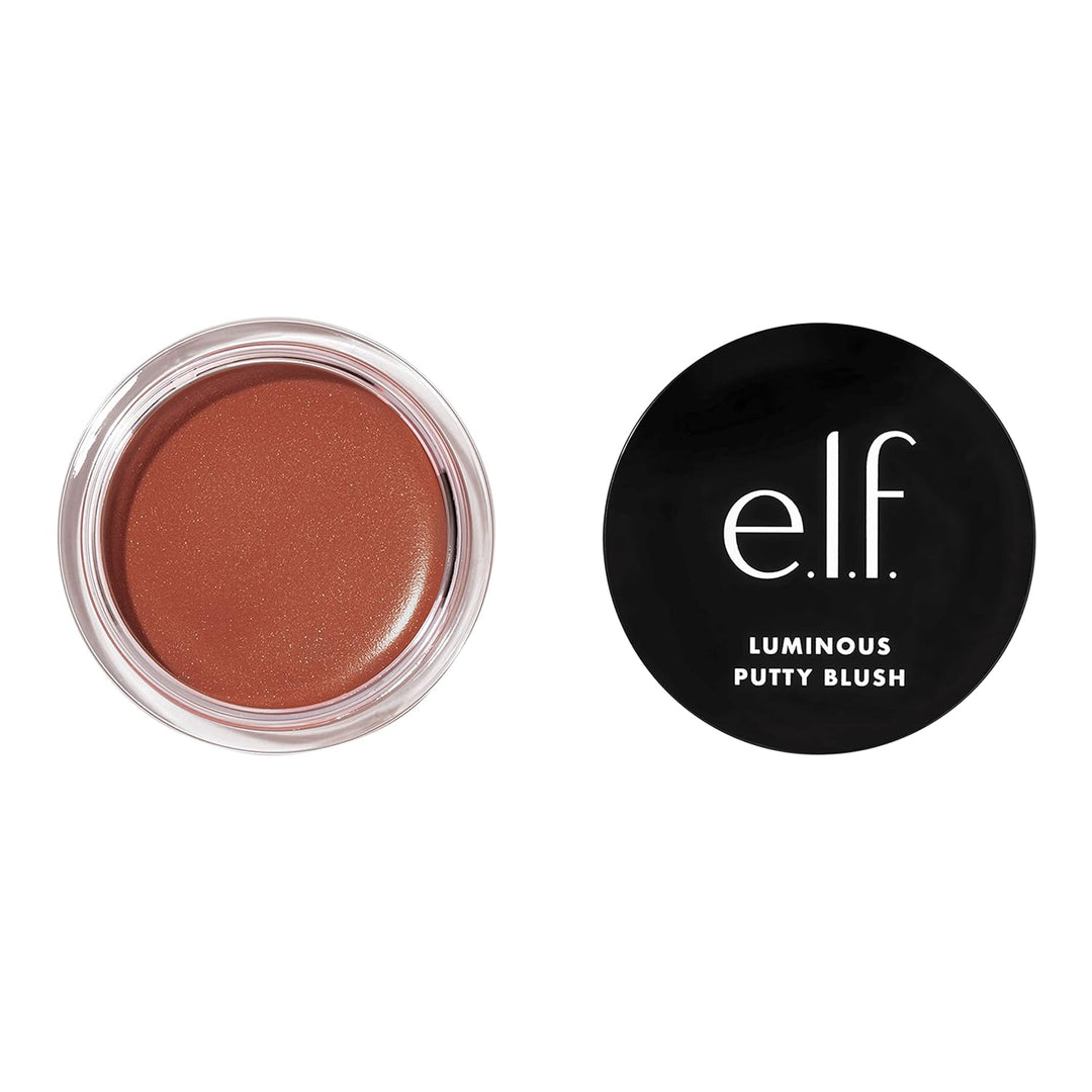 e.l.f. Luminous Putty Blush, Putty-to-Powder, Buildable Blush With A Subtle Shimmer Finish, Highly Pigmented & Creamy, Vegan & Cruelty-Free