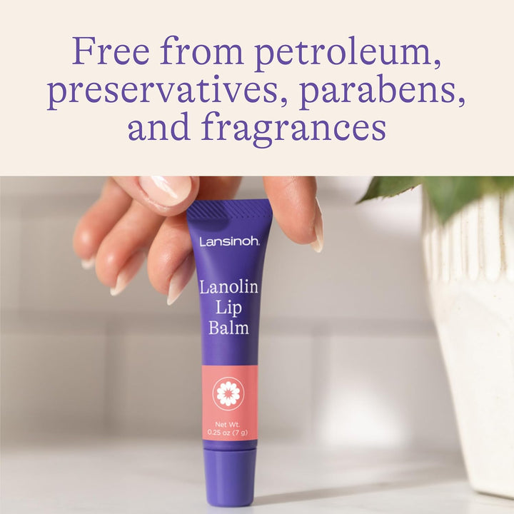 Lansinoh Lanolin Lip Balm 0.25 oz, Ultra-Moisturizing Lip Care with Natural Lanolin for Dry, Chapped Lips - 1 Count