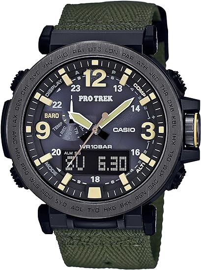 Casio men's pro trek quartz 2025 sport watch with resin strap