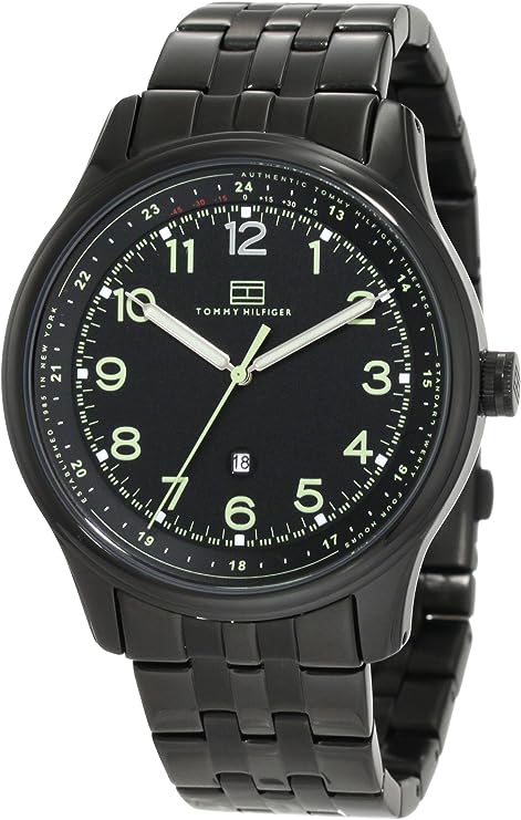 Tommy Hilfiger Men's 1710307 Classic Black IP Case and bracelet Watch - 3alababak