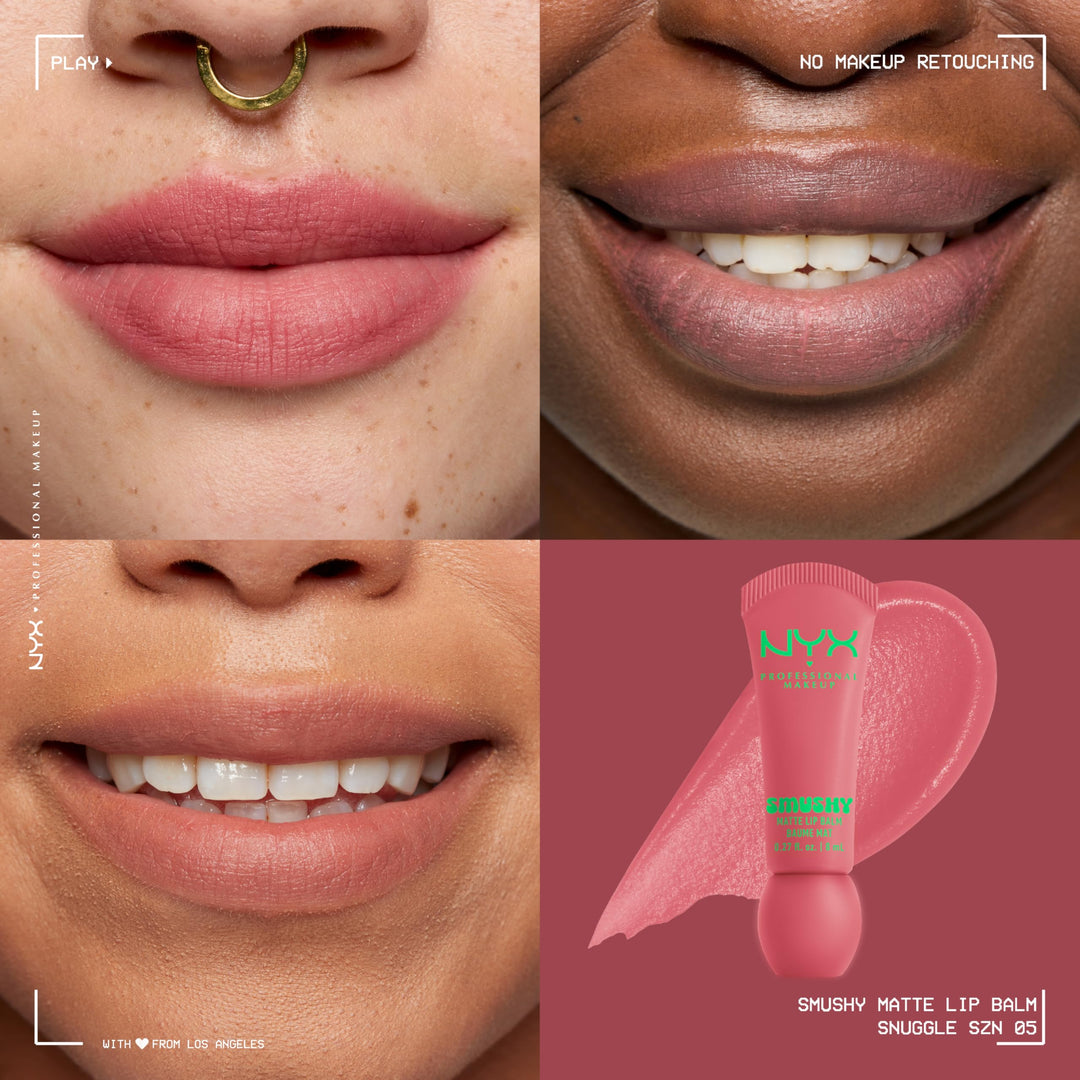 NYX PROFESSIONAL MAKEUP Smushy Matte Lip Balm, Tinted Lip Moisturizer with Soft, Matte Finish