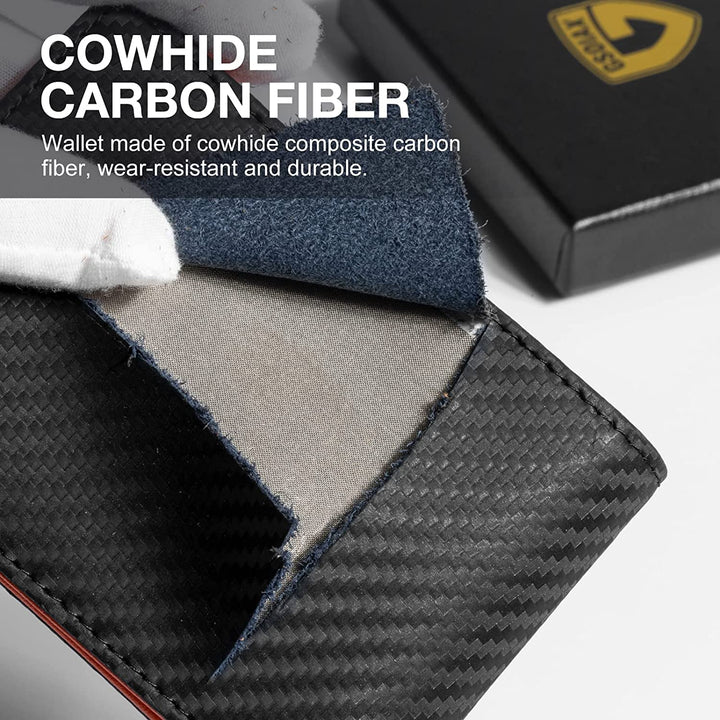 GSOIAX Slim Wallet for Men, Genuine Leather Mens wallets - 3alababak