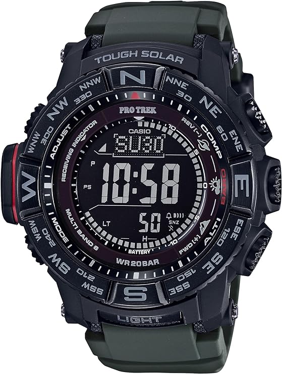 Casio Men's PRO TREK Stainless Steel Quartz Watch with Resin Strap, Black, 20.2 (Model: PRW-3510Y-8CR)