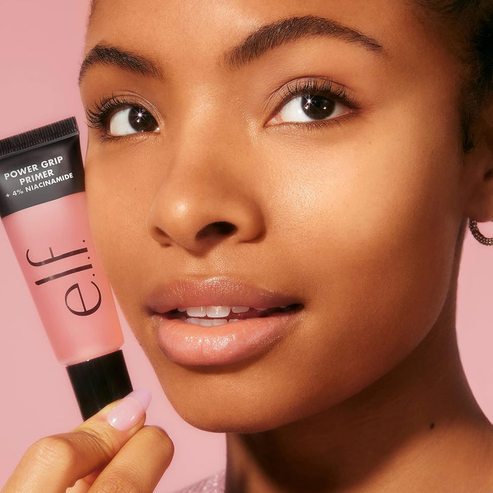 e.l.f. Power Grip Primer + 4% Niacinamide, Gel-Based & Hydrating Face Primer, Evens Skin & Brightens, Grips Makeup, Vegan & Cruelty-Free, 0.8 Fl Oz