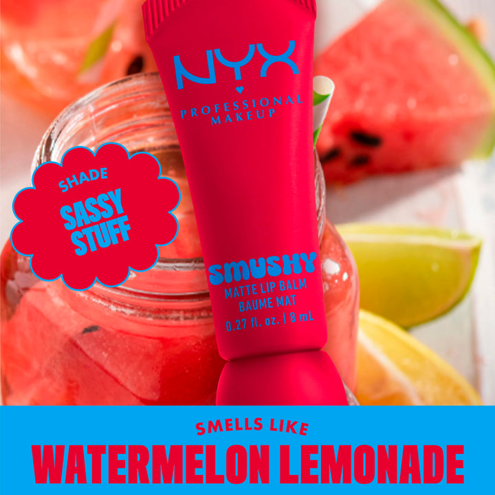 NYX PROFESSIONAL MAKEUP Smushy Matte Lip Balm, Tinted Lip Moisturizer with Soft, Matte Finish