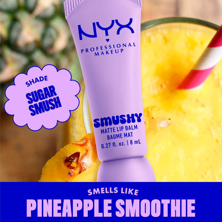 NYX PROFESSIONAL MAKEUP Smushy Matte Lip Balm, Tinted Lip Moisturizer with Soft, Matte Finish