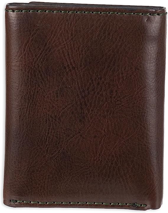 Levi's 31LV110002 Leather Men's Trifold Wallet , Brown Stitch - 3alababak