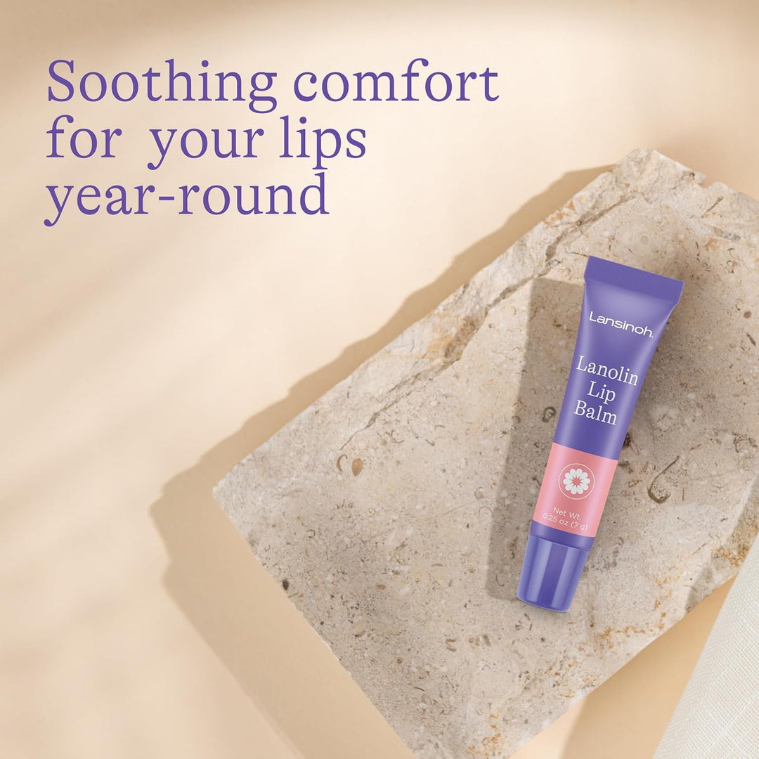 Lansinoh Lanolin Lip Balm 0.25 oz, Ultra-Moisturizing Lip Care with Natural Lanolin for Dry, Chapped Lips - 1 Count