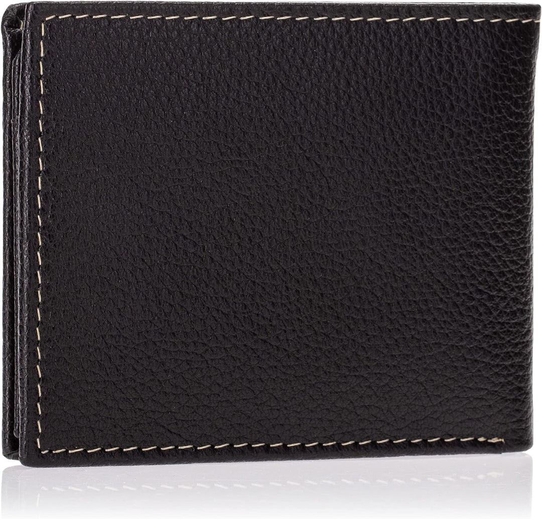 Timberland D02387/08  Men's Leather Wallet with Attached Flip Pocket Black (Sportz)
