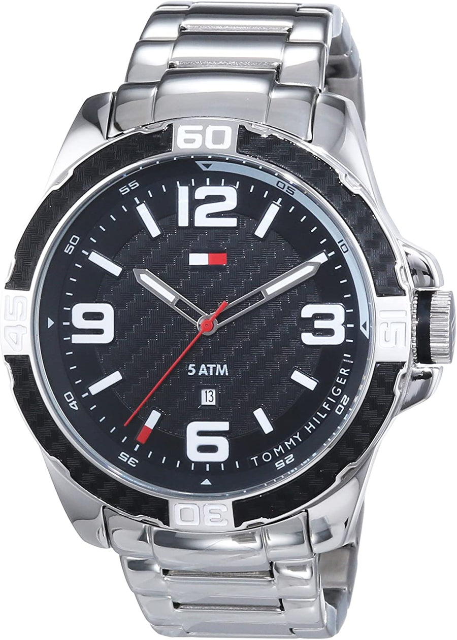 Tommy Hilfiger Men's 1791092 Silver Stainless-Steel Analog Quartz Watch - 3alababak