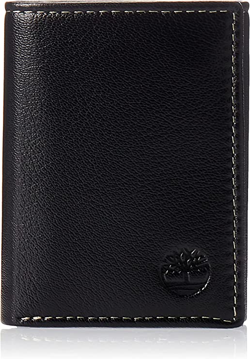 Timberland D10241/08 Mens Leather Trifold Wallet With ID Window - Black Blix - 3alababak