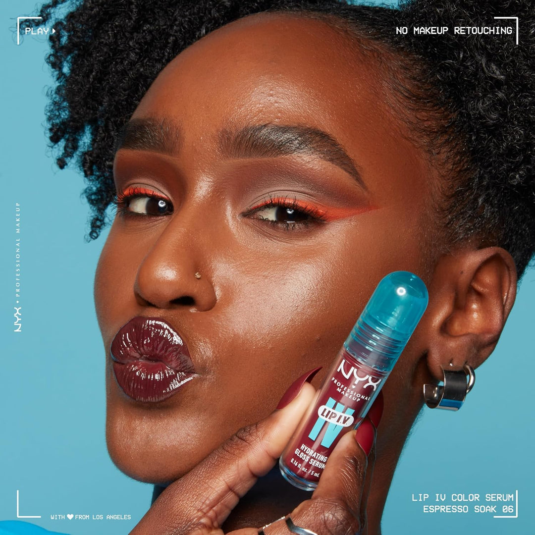 NYX PROFESSIONAL MAKEUP Lip IV Hydrating Gloss Serum, Lip Stain with 12HR Hydration