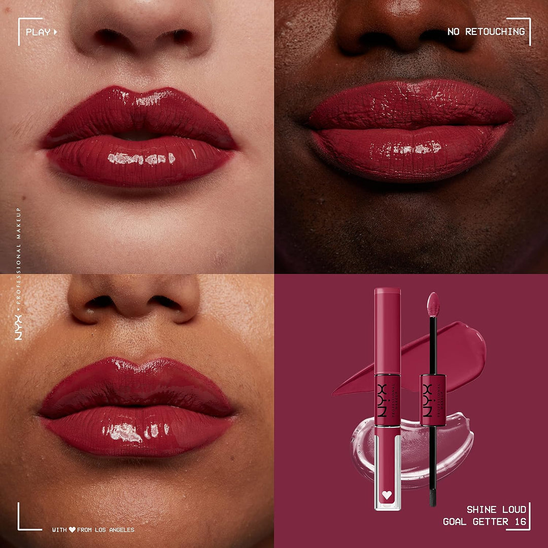 NYX PROFESSIONAL MAKEUP Shine Loud, Long-Lasting Liquid Lipstick with Clear Lip Gloss