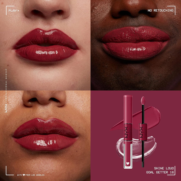 NYX PROFESSIONAL MAKEUP Shine Loud, Long-Lasting Liquid Lipstick with Clear Lip Gloss