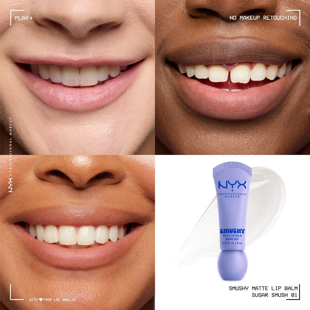 NYX PROFESSIONAL MAKEUP Smushy Matte Lip Balm, Tinted Lip Moisturizer with Soft, Matte Finish