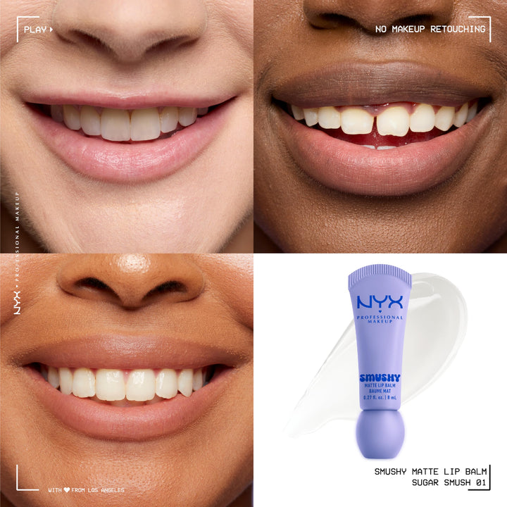 NYX PROFESSIONAL MAKEUP Smushy Matte Lip Balm, Tinted Lip Moisturizer with Soft, Matte Finish