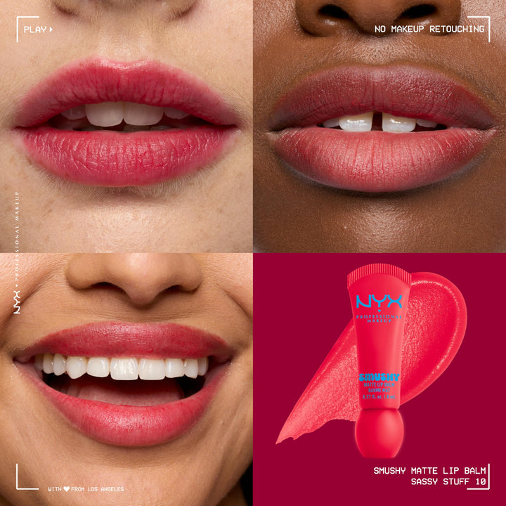NYX PROFESSIONAL MAKEUP Smushy Matte Lip Balm, Tinted Lip Moisturizer with Soft, Matte Finish