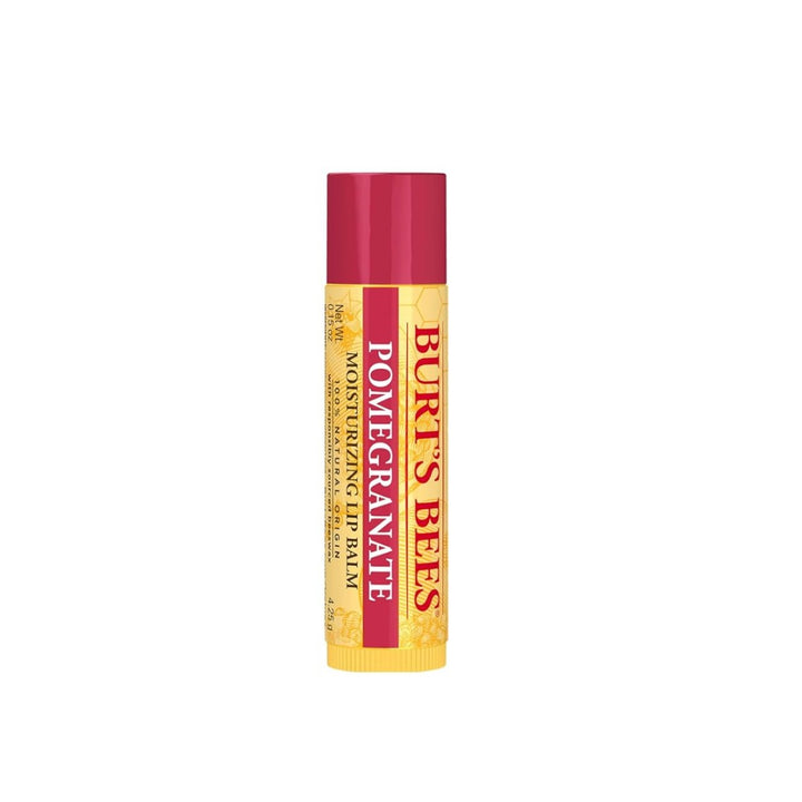 Burt's Bees Lip Balm - Pomegranate, Lip Moisturizer With Responsibly Sourced Beeswax, Tint-Free, Natural Origin Conditioning Treatment - 1 Count
