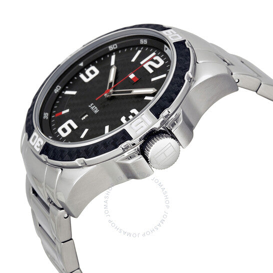 Tommy Hilfiger Men's 1791092 Silver Stainless-Steel Analog Quartz Watch - 3alababak