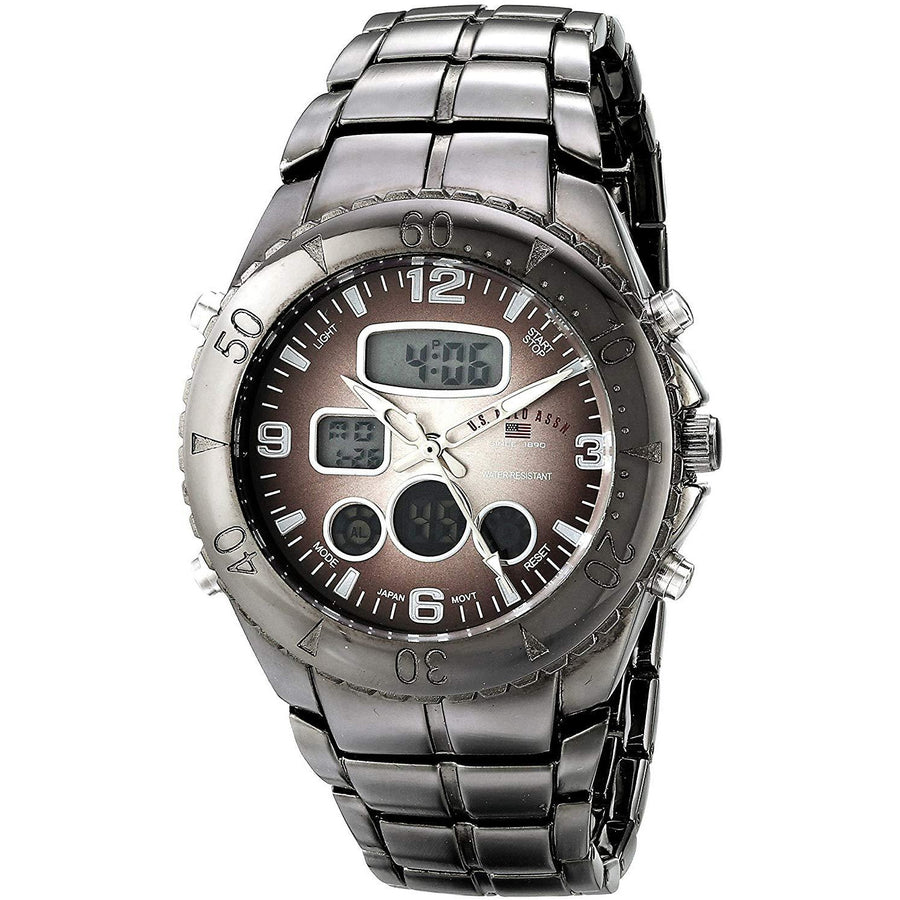 U.S. Polo Assn. Sport Men's US8139 Gunmetal-Tone Watch - 3alababak