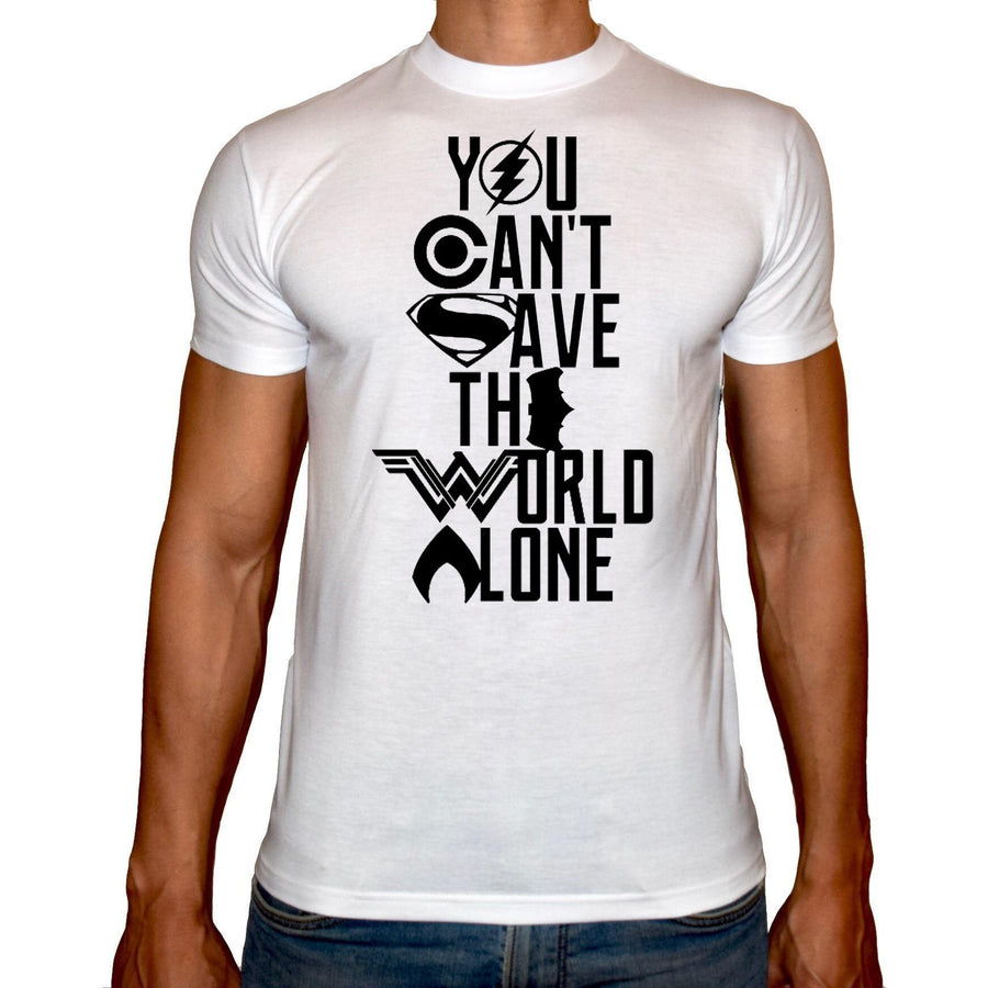 Phoenix WHITE Round Neck Printed T-Shirt Men (Justice league) - 3alababak